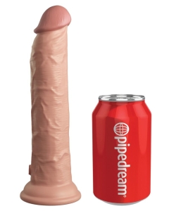 9" Vibrating + Dual Density Silicone Cock with Remote