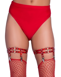 Studded Thigh High Garter with Mini Hearts