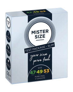 Mister Size Condoms Test Box Pack of 3 47-49-53