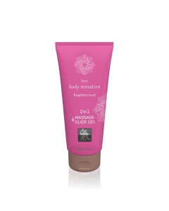 Massage- & Glide Gel 2 in 1 - Raspberry scent 200ml