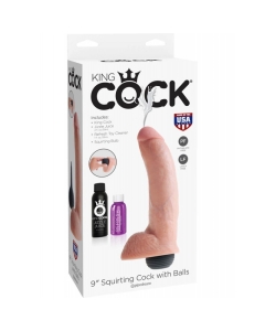 King Cock 9" Squirting Cock w/ Balls