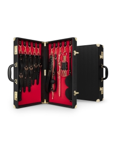 Bedroom Fantasies - Bondage Suitcase 13 Pcs - Cow Leather