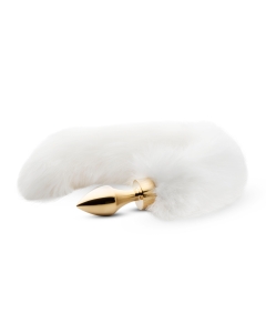 Fox Tail Plug No. 13 - Gold/White