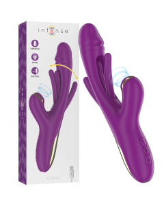 ATENEO RECHARGEABLE MULTIFUNCTION VIBRATOR 7 VIBRATIONS WITH SWINGING MOTION AND SUCKING