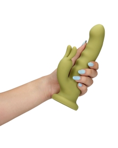 Ultra Soft Silicone Rotating Rabbit Vibrator - Spring Sage