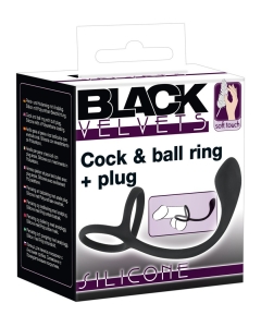 Peeniserõngas anaalstimulaatoriga Black Velvet | Kirg