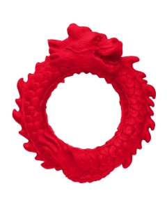 XR Brands - Rise of the Dragon Silicone Penis Ring - Red