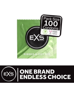 EXS Ribbed and Dotted - Condoms - 1 pc