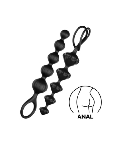 Satisfyer mustade anaalpärlite komplekt | Kirg