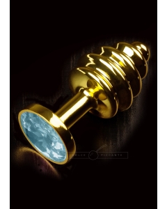 Kuldne metallist ribiline anaaltapp sinise kiviga