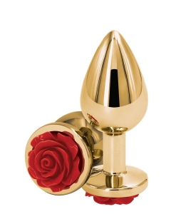 Kuldne anaaltapp punase roosiga M